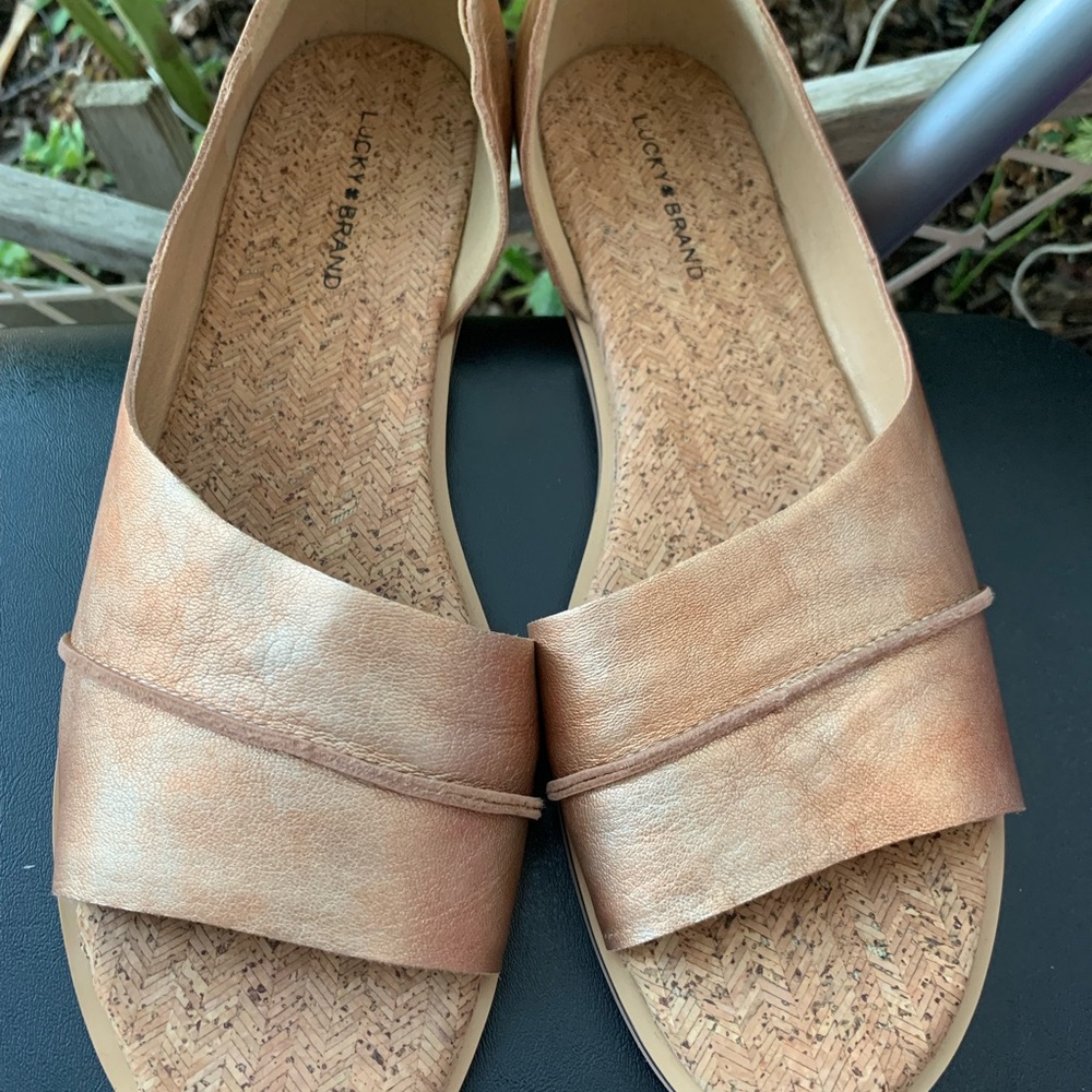 Lucky Brand Women's Brown Slide Sandals